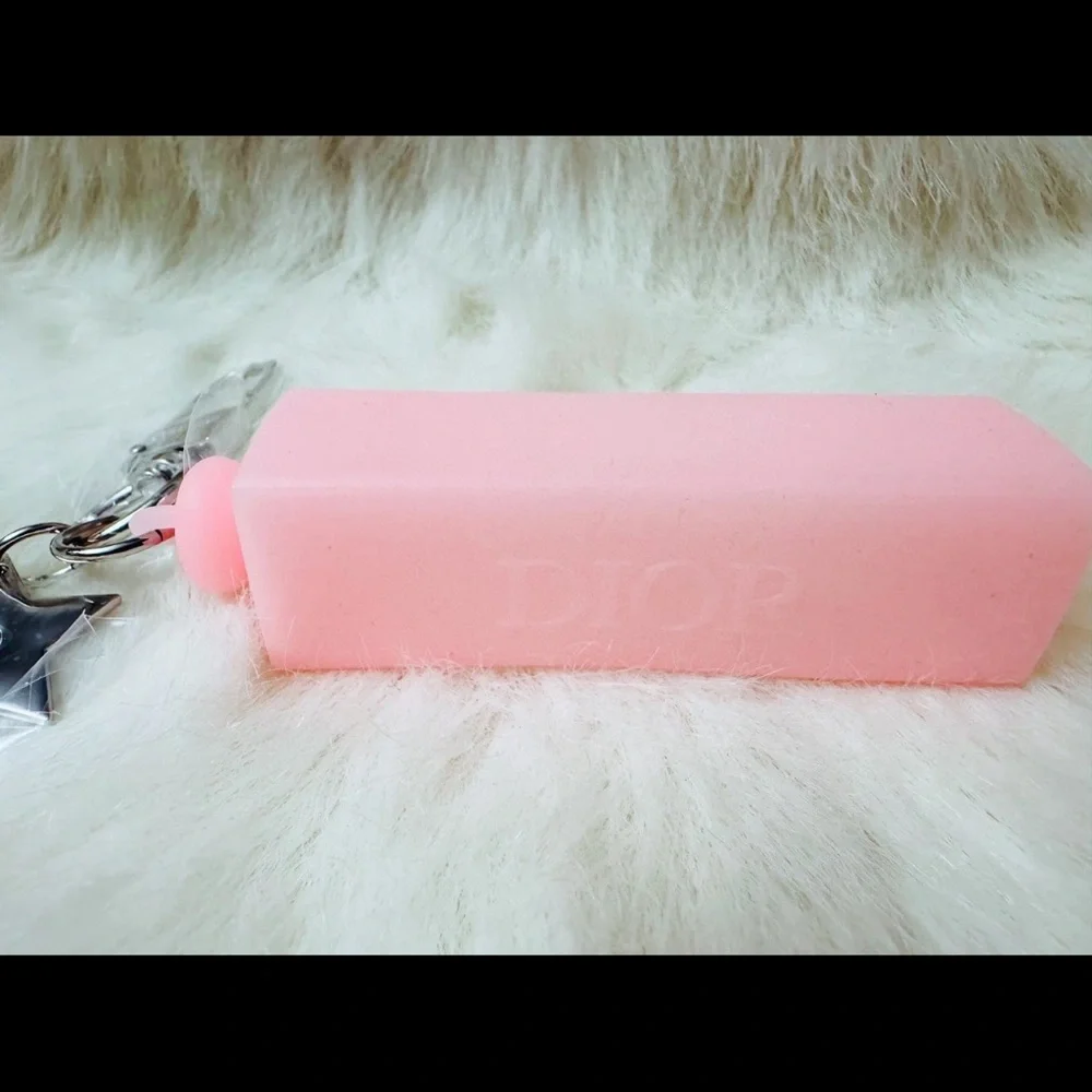 New! Dior Lip Glow Oil Holder Keychain NIB